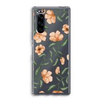 Peachy flowers: Sony Xperia 5 Transparant Hoesje