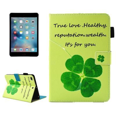 Voor iPad mini 4 / 3 / 2 / 1 Lucky teentje patroon horizontaal flip lederen draagtas met houder & portemonnee & Card Slots & slaap / Wake-up functie &