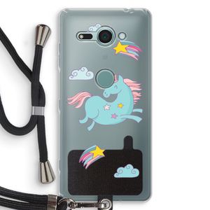 Vliegende eenhoorn: Sony Xperia XZ2 Compact Transparant Hoesje met koord