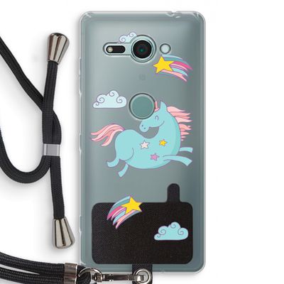 Vliegende eenhoorn: Sony Xperia XZ2 Compact Transparant Hoesje met koord
