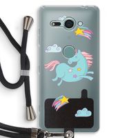 Vliegende eenhoorn: Sony Xperia XZ2 Compact Transparant Hoesje met koord