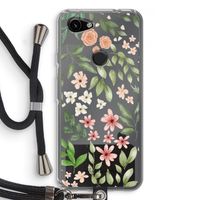 Botanical sweet flower heaven: Pixel 3a Transparant Hoesje met koord