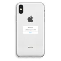 Reminder: iPhone XS Transparant Hoesje