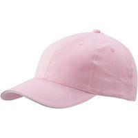 Lichtroze baseball cap 100% katoen voor volwassenen - thumbnail