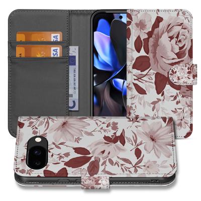 Watercolor Flowers Google Pixel 9a Bookcase Hoesje