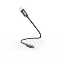 Hama Laad/Synchrokabel,USB-C - Lightning, 0.2m Oplader Zwart