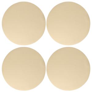 Wicotex Placemats Uni - 4x - creme - rond 38 cm - anti slip laag - Teflon coating toplaag