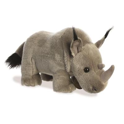 Aurora Pluche neushoorn knuffel - knuffeldier - 26 cm - dieren knuffel