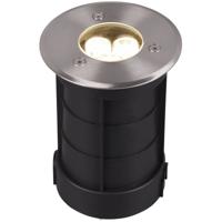 LED Grondspot Inbouw Rond 3W IP65 Warm Wit 3000K Mat Nikkel RVS