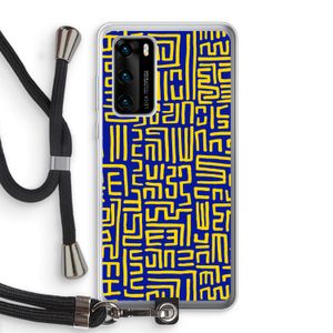 Majorelle Blue Print: Huawei P40 Transparant Hoesje met koord