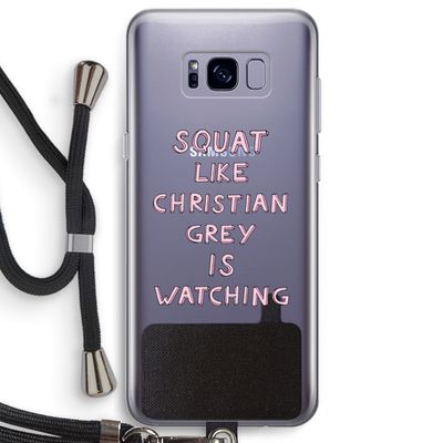 Christian Grey: Samsung Galaxy S8 Plus Transparant Hoesje met koord