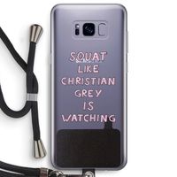 Christian Grey: Samsung Galaxy S8 Plus Transparant Hoesje met koord