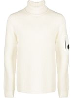 C.P. Company Lens-detail roll-neck jumper - Blanc