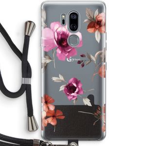Geschilderde bloemen: LG G7 Thinq Transparant Hoesje met koord