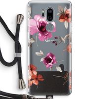 Geschilderde bloemen: LG G7 Thinq Transparant Hoesje met koord