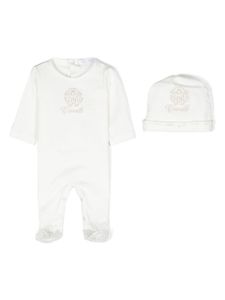 Roberto Cavalli Junior trousseau de naissance à logo brodé - Blanc