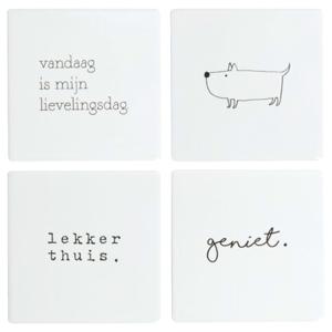 Onderzetters Wandtegels 10 X 10 Cm Set Van 4