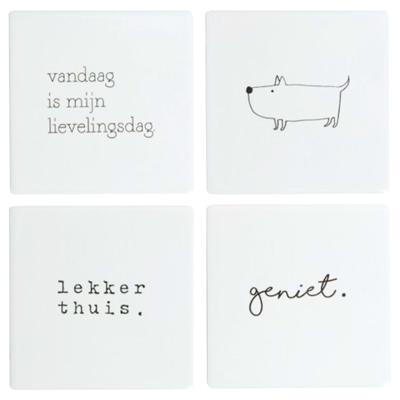 Onderzetters Wandtegels 10 X 10 Cm Set Van 4