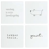 Onderzetters Wandtegels 10 X 10 Cm Set Van 4