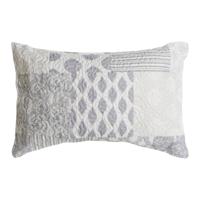 Kussen DKD Home Decor Beige Grijs Polyester Patchwork 60 x 10 x 40 cm