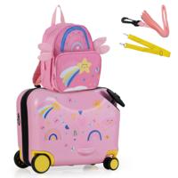 2-delige Kinderkoffer + Rugzak 47 cm Lange Opzittas en 30 cm Brede Rugzak Ster
