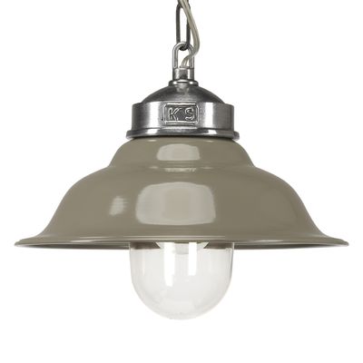 Hanglamp aan ketting Porto Fino aluminium met taupe deksel