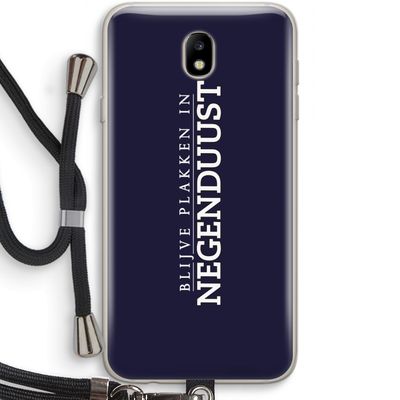Blijve plakken in Negenduust: Samsung Galaxy J7 (2017) Transparant Hoesje met koord