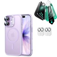iPhone 17 Bundle Classic Hybrid Magnetic Case (Camera Control) and Armorite Screen Protector - Frosted Light Purple