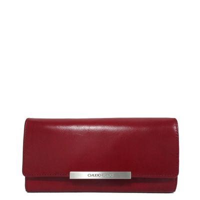 Claudio Ferrici Classico Tri-Fold Portemonnee L Red