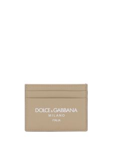 Dolce & Gabbana porte-cartes en cuir à logo imprimé - Tons neutres