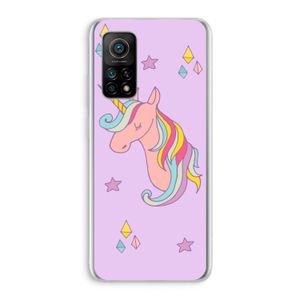 Roze eenhoorn: Xiaomi Mi 10T 5G Transparant Hoesje
