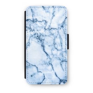 Blauw marmer: iPhone XS Flip Hoesje