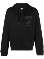 Moschino hoodie en coton à imprimé ourson - Noir