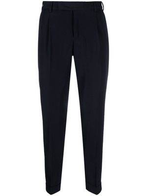 PT Torino pantalon en laine vierge à breloque plume - Bleu