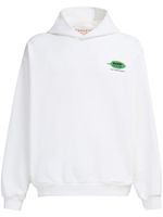 Marni hoodie en coton à logo imprimé - Blanc