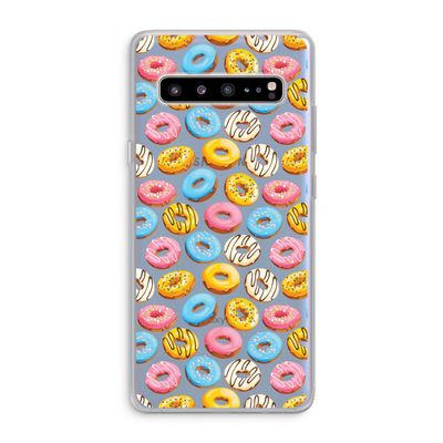Pink donuts: Samsung Galaxy S10 5G Transparant Hoesje
