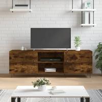Tv-meubel 150x30x50 cm bewerkt hout gerookt eikenkleurig Tv-meubel 150x30x50 cm bewerkt hout gerookt eikenkleurig