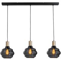 Masterlight 3-lichts hanglamp - goud -Porto met Ball smoke glazen - Ø 24cm - 2711-05-02-100-3-3