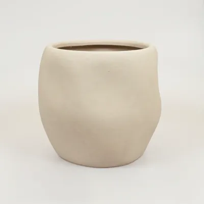 Lisboa organische bloempot voor binnen 35X35X32CM zand