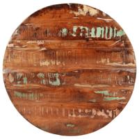 Tafelblad rond 80x3,8 cm massief gerecycled hout