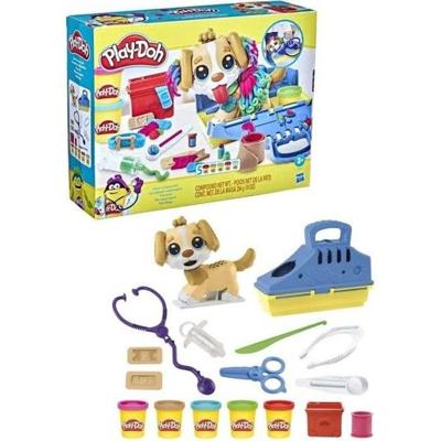 PLAY-DOH - Doos - De dierenartsenpraktijk met hond, koffer, 10 gereedschappen en 5 kleuren