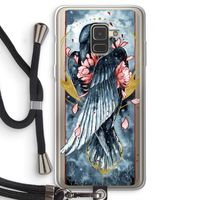 Golden Raven: Samsung Galaxy A8 (2018) Transparant Hoesje met koord