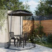 VidaXL Klamboe voor paraplu 220 gaas φ300x230 cm zwart