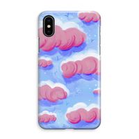 Roze wolken met vogels: iPhone XS Max Volledig Geprint Hoesje