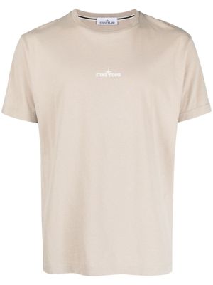 Stone Island t-shirt à logo imprimé - Tons neutres