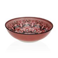 Saladekom Versa Rood Keramisch Porselein 22,5 x 9 x 22,5 cm