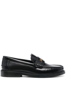 Moschino mocassins à plaque logo - Noir