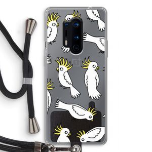 Papegaai: OnePlus 8 Pro Transparant Hoesje met koord