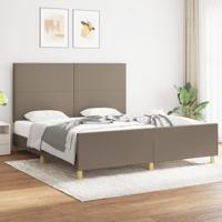 Bedframe zonder matras stof taupe 180x200 cm