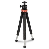 Hama Tripod 1/4 inch Werkhoogte: 23 - 105 cm Zwart, Zilver, Rood Voor smartphones en GoPro - thumbnail